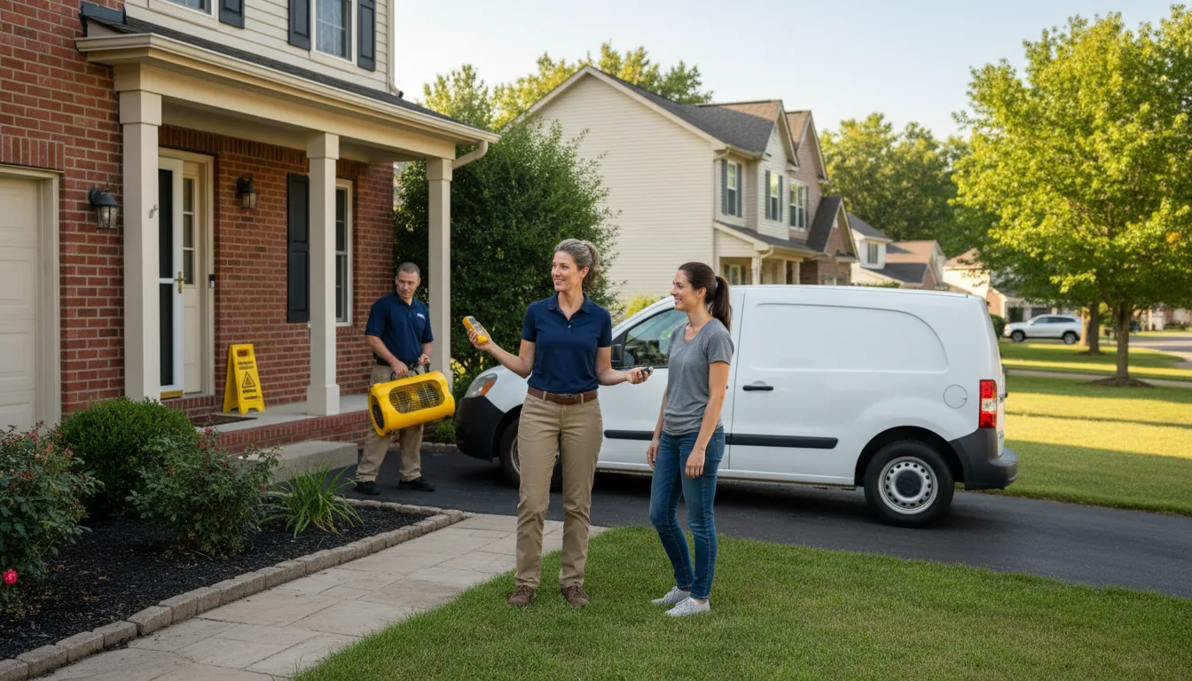 Residential water damage restoration in Blue Mountain, MS